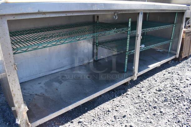 Stainless Steel Commercial Table w/ 2 Tier Over Shelf and Under Shelf. 96x30x72 - Image 4 of 7