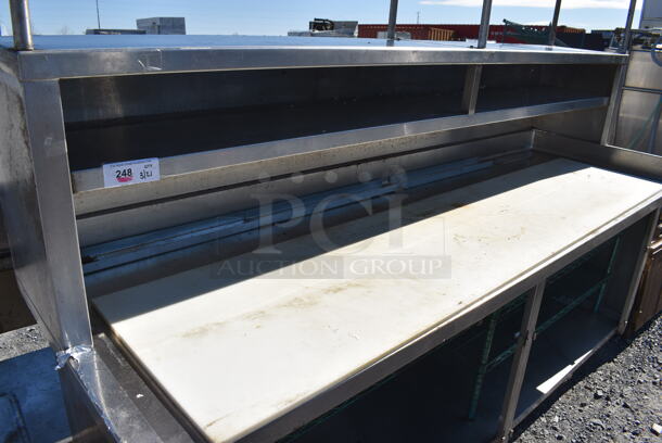 Stainless Steel Commercial Table w/ 2 Tier Over Shelf and Under Shelf. 96x30x72 - Image 6 of 7