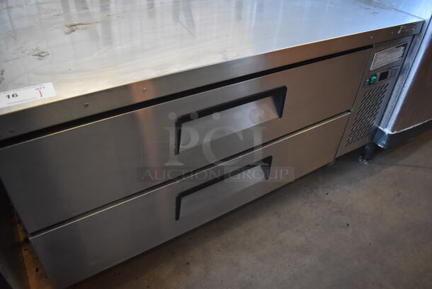 Migali Stainless Steel Commercial 2 Drawer Chef Base on Commercial Casters. 115 Volts, 1 Phase. 48x32x26. Tested and Working! - Image 2 of 5