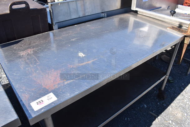 Stainless Steel Commercial Table w/ Mounted Commercial Can Opener and Under Shelf on Commercial Casters. 60x30x35 - Image 2 of 6