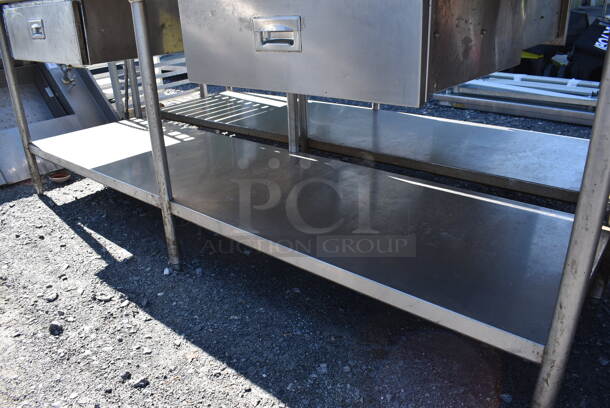 Stainless Steel Table w/ 2 Drawers, Back Splash and Under Shelf. 96x30x45 - Image 4 of 6