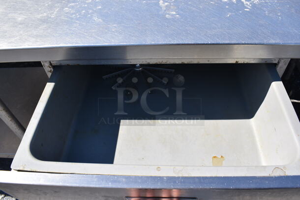 Stainless Steel Table w/ 2 Drawers, Back Splash and Under Shelf. 96x30x45 - Image 5 of 6