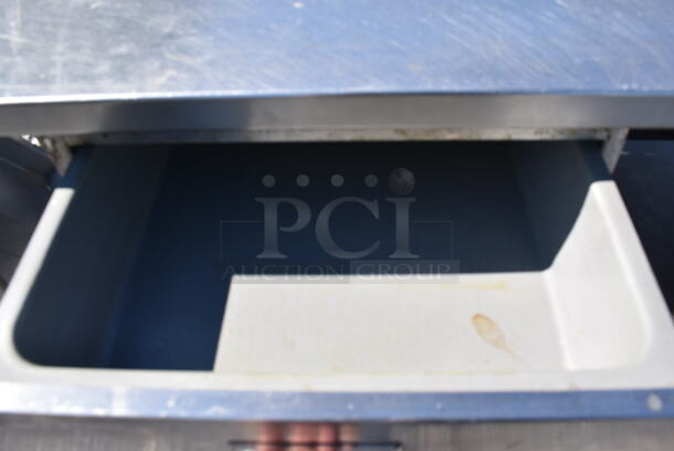 Stainless Steel Table w/ 2 Drawers, Back Splash and Under Shelf. 96x30x45 - Image 6 of 6