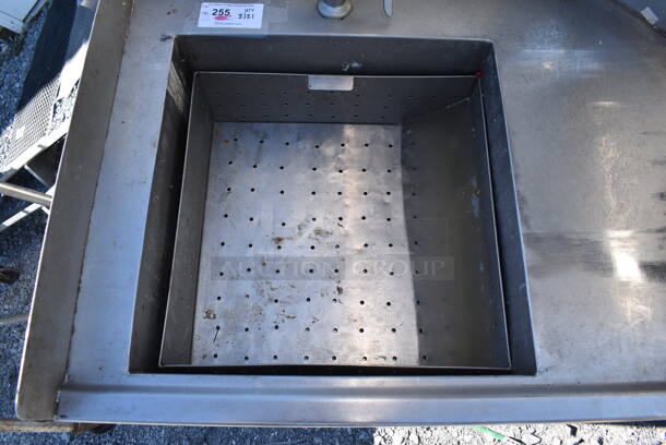 Stainless Steel Commercial Left Side Dirty Side Dishwasher Table w/ Spray Nozzle Attachment and Handles. 36x30x38. Bay 20x20x10 - Image 2 of 4