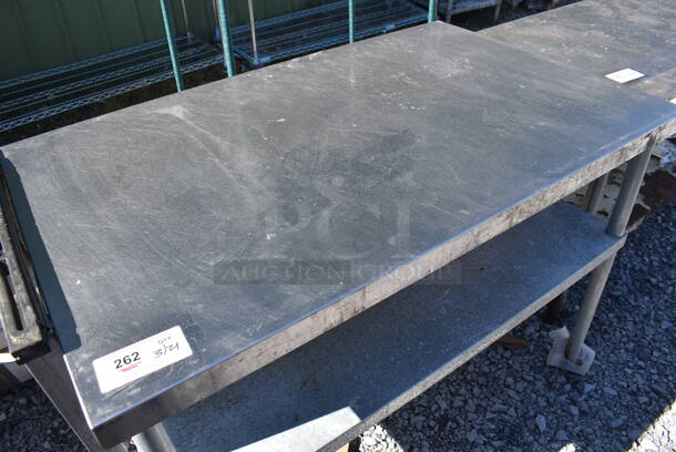 Stainless Steel Table w/ Knife Holder and Under Shelf. 50x30x36 - Image 2 of 5