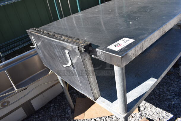 Stainless Steel Table w/ Knife Holder and Under Shelf. 50x30x36 - Image 4 of 5