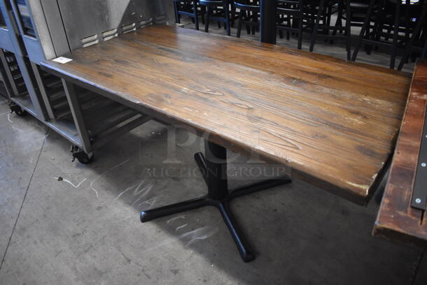 Wooden Bar Height Tables on Black Metal Table Base. 60x30x30 - Image 3 of 3