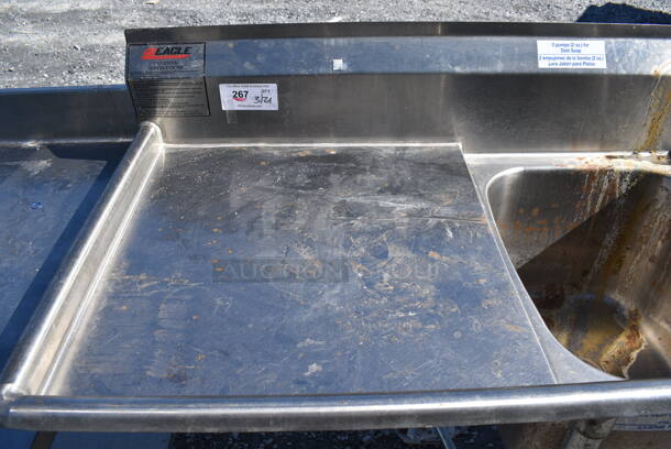 Eagle Stainless Steel Commercial 3 Bay Sink w/ Dual Drain Boards, Faucet and Handles. 102x26x44. Bays 16x19x12. Drain Boards 22x22 - Image 2 of 7
