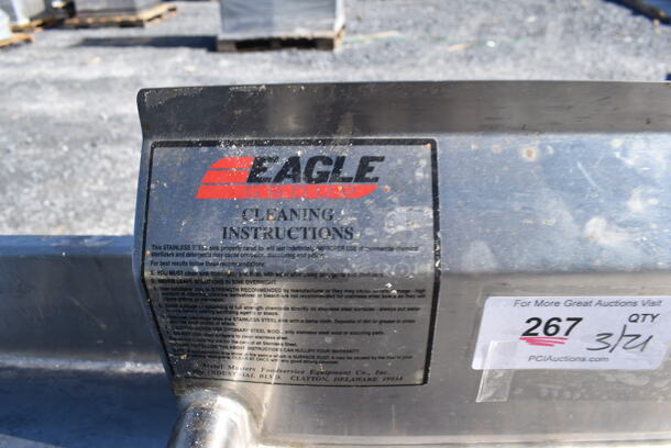 Eagle Stainless Steel Commercial 3 Bay Sink w/ Dual Drain Boards, Faucet and Handles. 102x26x44. Bays 16x19x12. Drain Boards 22x22 - Image 3 of 7