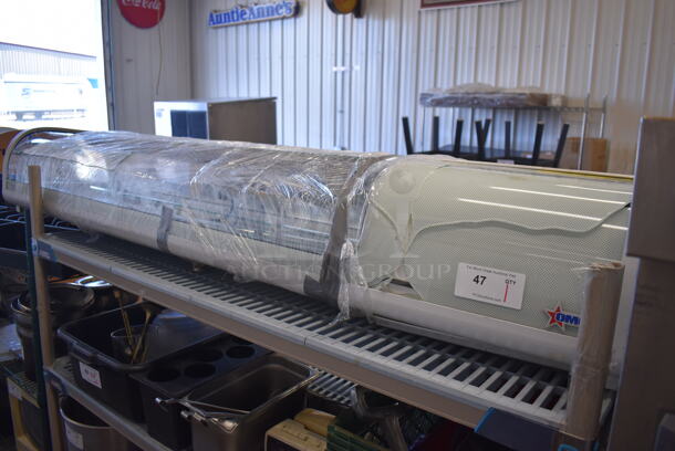 Omcan Metal Commercial Countertop Sushi Display Case Merchandiser. See Pictures for Broken Glass. 71x17x12. Tested and Powers On But Does Not Get Cold - Image 1 of 6