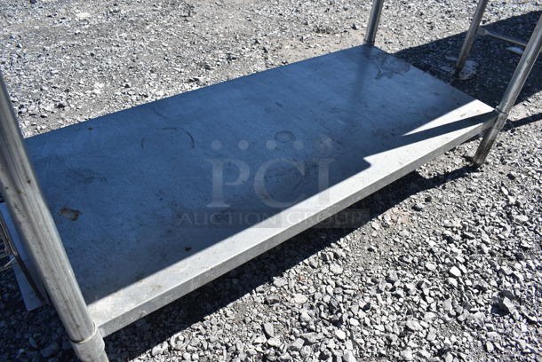 Stainless Steel Table w/ Back Splash and Under Shelf. 60x30x40 - Image 3 of 4