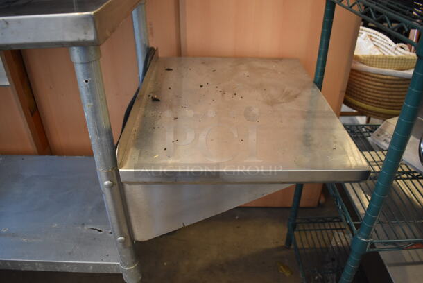 Stainless Steel Commercial Table w/ Under Shelf and Side Shelf on Commercial Casters. 58x23x39 - Image 3 of 4