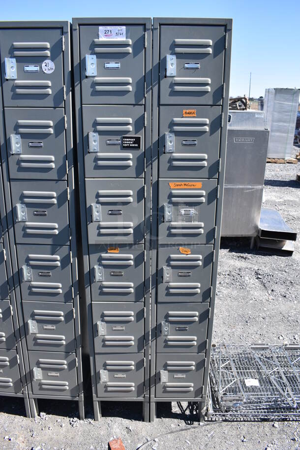 Gray Metal 12 Cubby Locker. 24.5x18x78 - Image 1 of 6