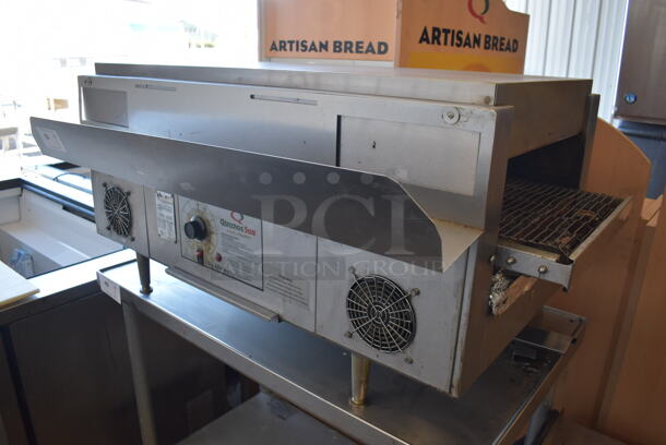 Star Holman QT14 Stainless Steel Commercial Countertop Electric Powered Conveyor Pizza Oven. Goes GREAT w/ Lot 51! 208 Volts, 1 Phase. 60x27x20