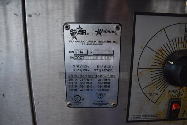 Star Holman QT14 Stainless Steel Commercial Countertop Electric Powered Conveyor Pizza Oven. Goes GREAT w/ Lot 51! 208 Volts, 1 Phase. 60x27x20 - Image 4 of 7
