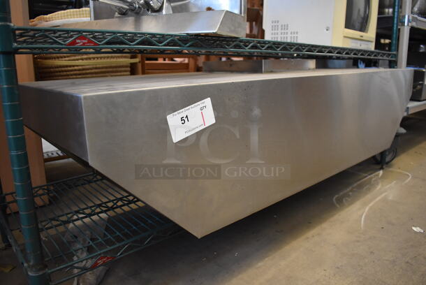 Stainless Steel Commercial Hood for Pizza Oven. Goes GREAT w/ Lot 50! 54x21x14 - Image 1 of 4