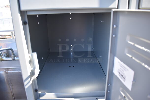Gray Metal 12 Cubby Locker. 24.5x18x78 - Image 4 of 5
