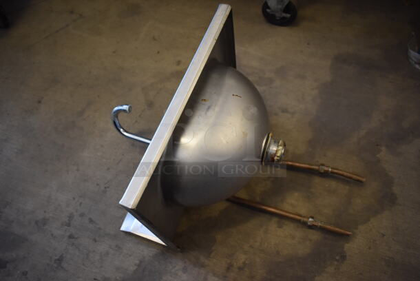 Eagle Stainless Steel Commercial Single Bay Wall Mount Sink w/ Faucet and Handles. 19x15x21 - Image 2 of 4
