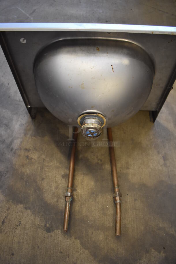 Eagle Stainless Steel Commercial Single Bay Wall Mount Sink w/ Faucet and Handles. 19x15x21 - Image 3 of 4