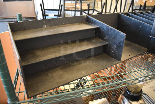 ALL ONE MONEY! Lot of 3 Black Multi Compartment Bins. Includes 46x12x8 - Image 5 of 6