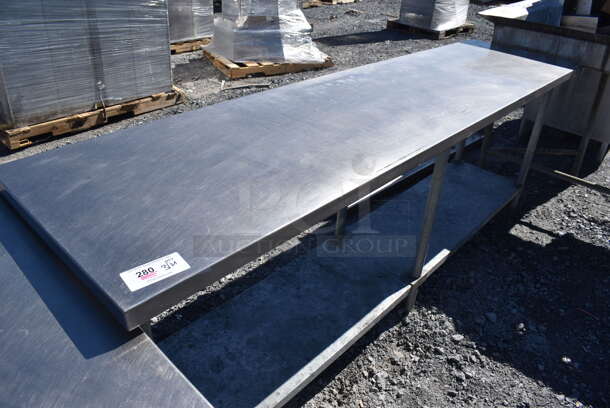 Stainless Steel Table w/ Metal Under Shelf. 96x24x35 - Image 2 of 4