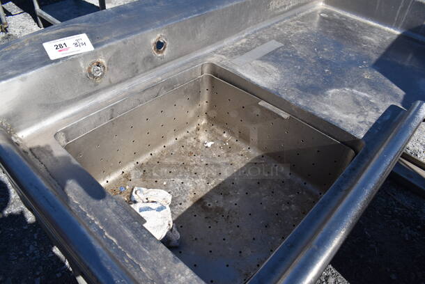 Stainless Steel Commercial Left Side Dirty Side L Shaped Dishwasher Table. Goes GREAT w/ Lot 282! 62x48x43 - Image 2 of 4