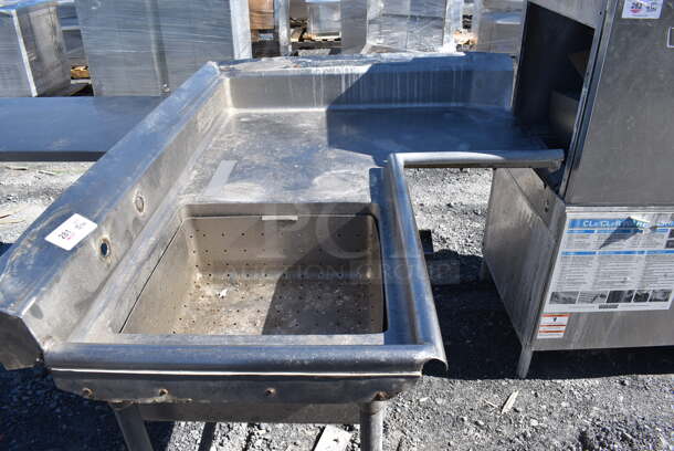 Stainless Steel Commercial Left Side Dirty Side L Shaped Dishwasher Table. Goes GREAT w/ Lot 282! 62x48x43 - Image 3 of 4