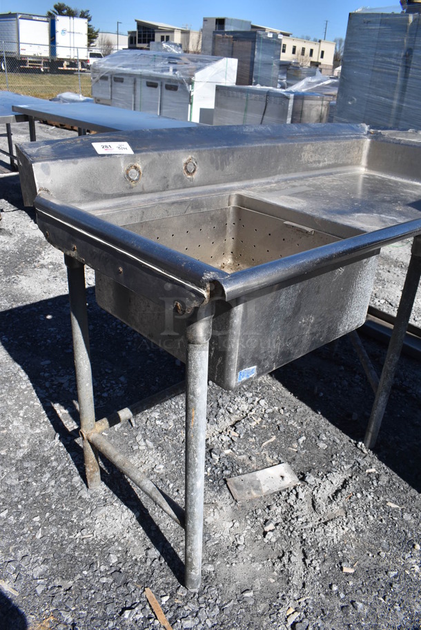 Stainless Steel Commercial Left Side Dirty Side L Shaped Dishwasher Table. Goes GREAT w/ Lot 282! 62x48x43 - Image 4 of 4