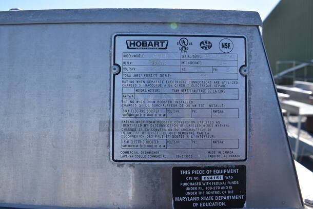 Hobart CL44E Stainless Steel Commercial Conveyor Dishwasher. 208 Volts, 3 Phase. Goes GREAT w/ Lot 281! 44x28x67 - Image 5 of 11
