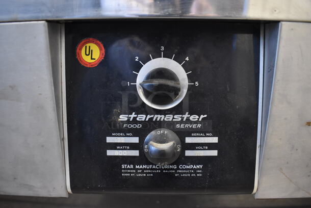 Starmaster 122 Stainless Steel Commercial Countertop Food Warmer w/ Drop In Bins. 118 Volts, 1 Phase. 14x24x14. Tested and Working! - Image 3 of 4