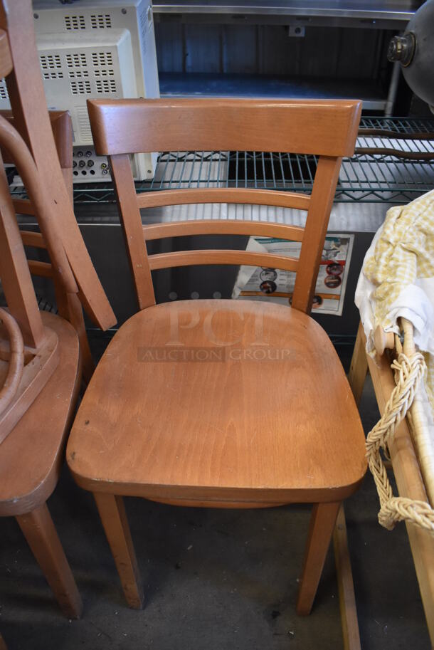 6 Wooden Dining Height Chairs. Stock Picture - Cosmetic Condition May Vary. 15x16x32. 6 Times Your Bid! - Image 1 of 5