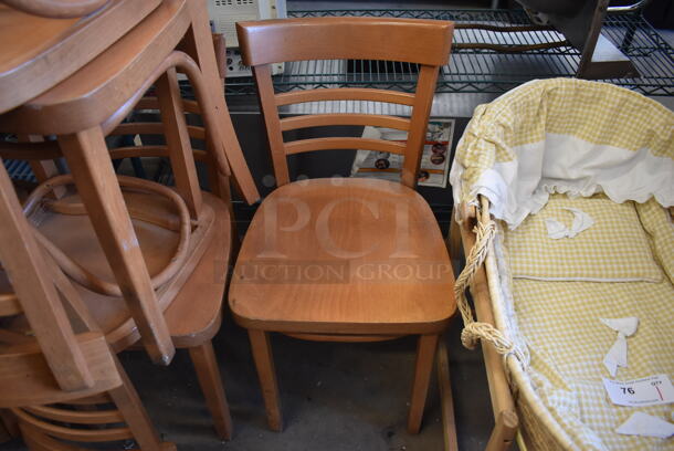 6 Wooden Dining Height Chairs. Stock Picture - Cosmetic Condition May Vary. 15x16x32. 6 Times Your Bid! - Image 2 of 5