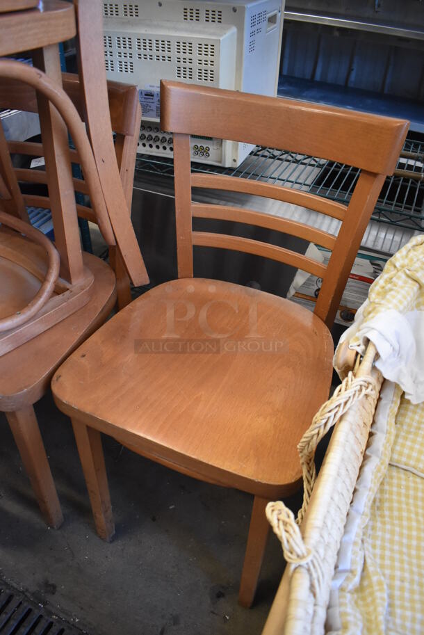 6 Wooden Dining Height Chairs. Stock Picture - Cosmetic Condition May Vary. 15x16x32. 6 Times Your Bid! - Image 3 of 5