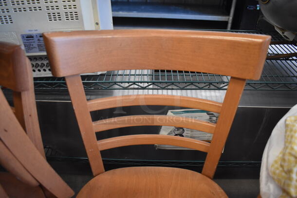 6 Wooden Dining Height Chairs. Stock Picture - Cosmetic Condition May Vary. 15x16x32. 6 Times Your Bid! - Image 4 of 5
