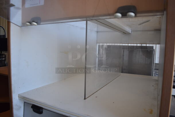 Wood Pattern Dry Display Case on Commercial Casters. 21x32x66 - Image 4 of 8