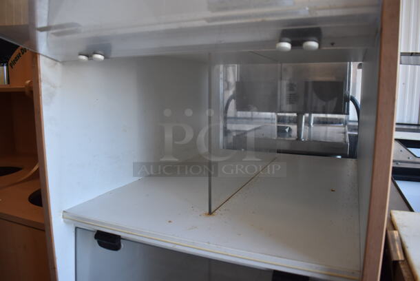 Wood Pattern Dry Display Case on Commercial Casters. 21x32x66 - Image 5 of 8