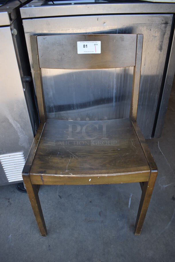 Wood Pattern Dining Chair. 18x16x33 - Image 1 of 4