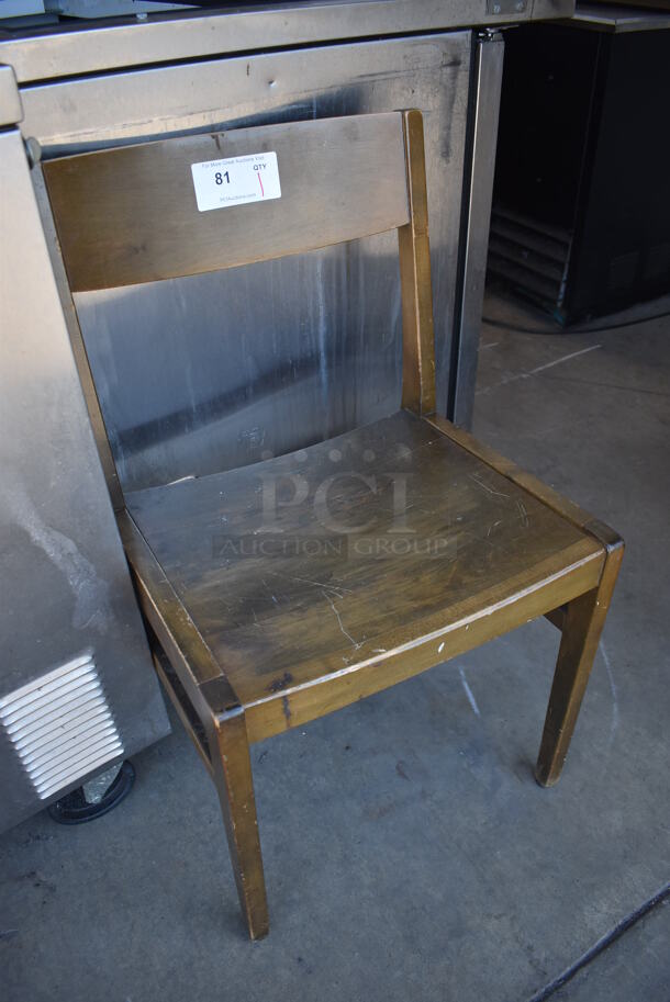 Wood Pattern Dining Chair. 18x16x33 - Image 2 of 4