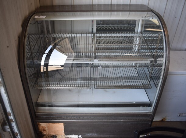Metal Commercial Floor Style Deli Display Case Merchandiser. 48x34x56. Tested and Powers On But Does Not Get Cold