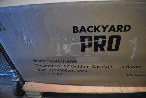 BRAND NEW IN BOX! Backyard Pro 554C3H830 30" Stainless Steel Liquid Propane Outdoor Grill. Tested and Working! Stock Picture Used For Gallery Picture. - Image 3 of 3