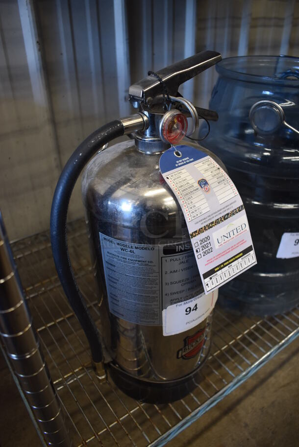 Buckeye Wet Chemical Fire Extinguisher. Buyer Must Pick Up - We Will Not Ship This Item. 8x7x20 - Image 2 of 4