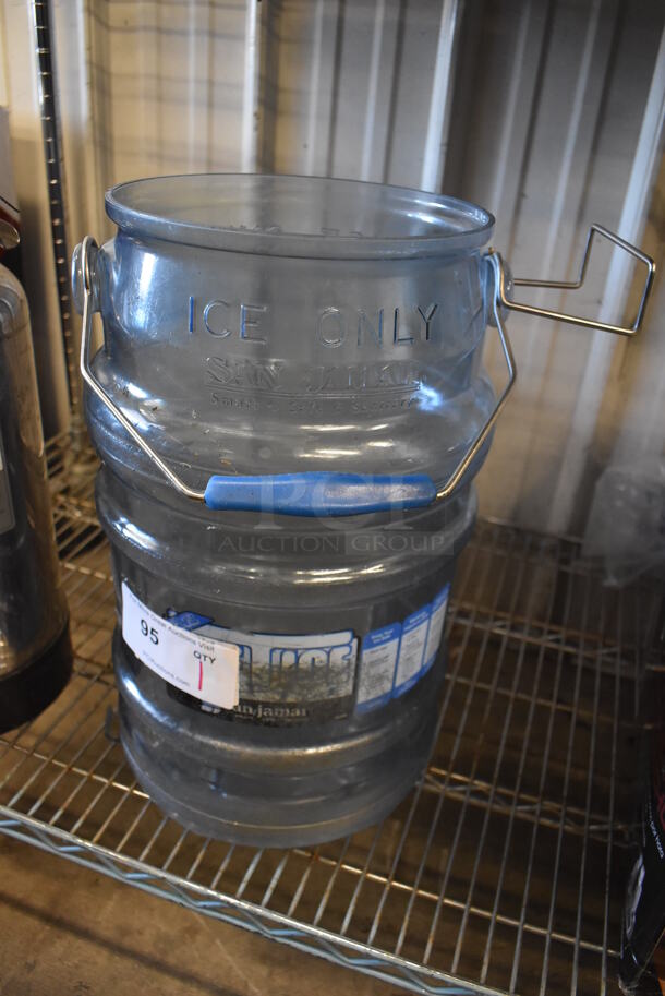 San Jamar Blue Poly Ice Bucket. 13x10x18 - Image 1 of 3