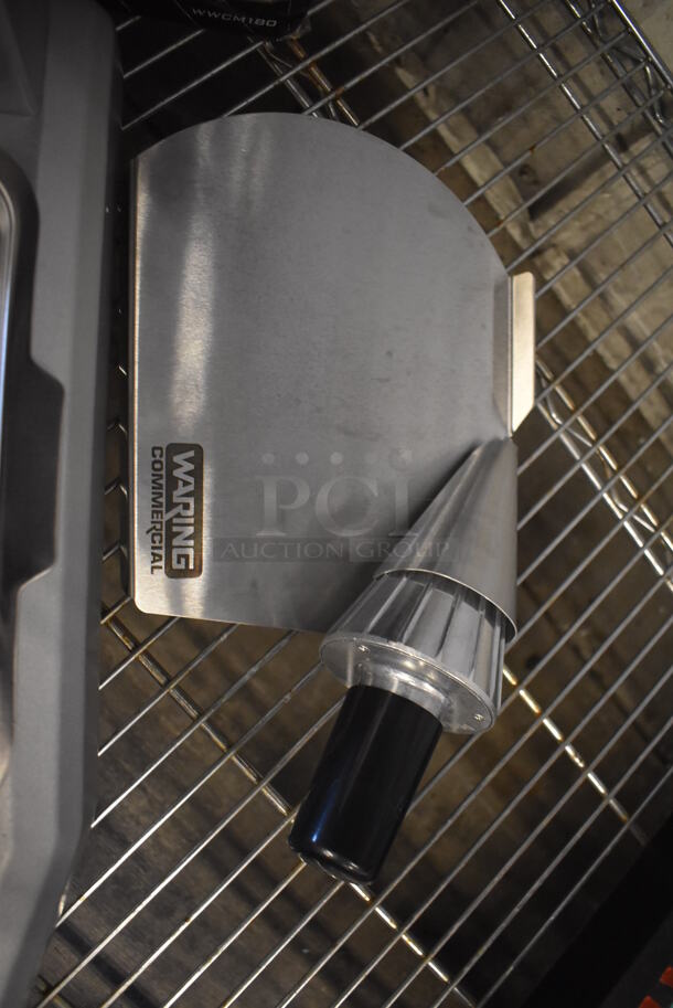 BRAND NEW! Waring WWCM180 Stainless Steel Commercial Countertop Waffle Cone Press w/ Waffle Cone Former. 120 Volts, 1 Phase. 9x17x10. Tested and Working! - Image 3 of 7