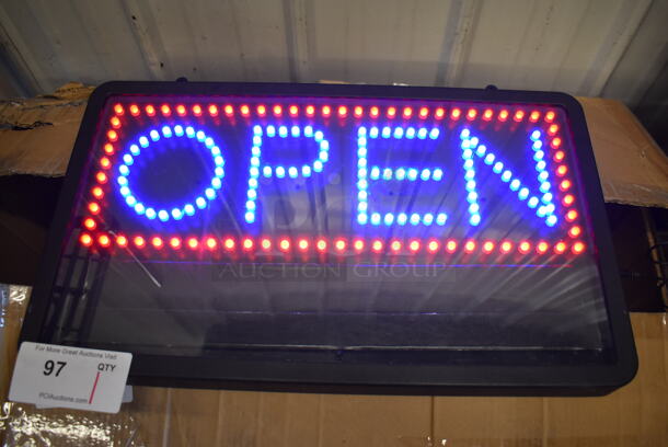 Light Up Open Sign. 21x2x13. Tested and Working! - Image 2 of 5