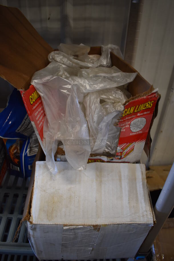 ALL ONE MONEY! Tier Lot of Various Items Including Trash Can Bags and Poly Beverage Tumblers - Image 2 of 4
