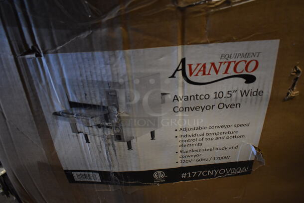 BRAND NEW IN BOX! Avantco 177CNVYOV10A Stainless Steel Commercial Countertop Conveyor Oven with 10 1/2" Belt. 120 Volts, 1 Phase. Tested and Working! - Image 11 of 11