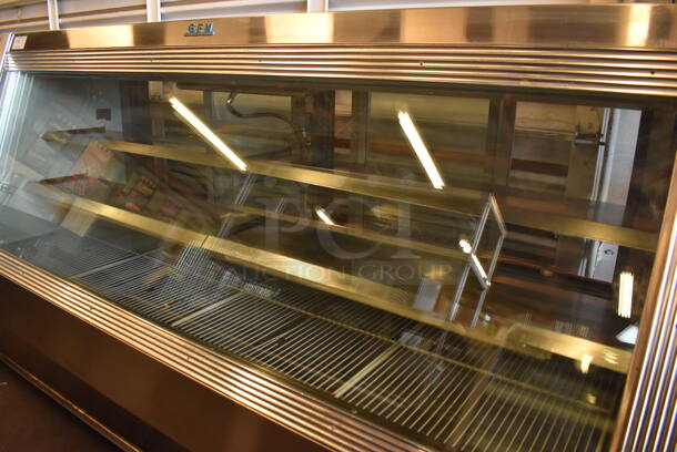 GEM Metal Commercial Floor Style Deli Display Case Merchandiser. 96x34x61. Tested and Powers On But Does Not Get Cold - Image 3 of 5