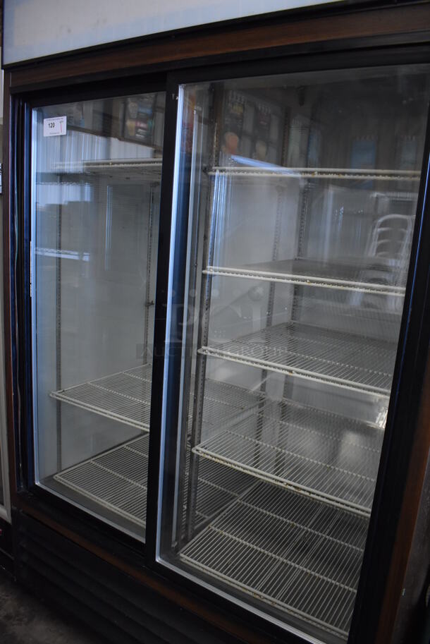 Beverage Air MT45 Metal Commercial 2 Door Reach In Cooler Merchandiser w/ Poly Coated Racks on Commercial Casters. 115 Volts, 1 Phase. 52x32x83. Tested and Working! - Image 2 of 6