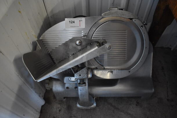 Berkel Stainless Steel Commercial Countertop Meat Slicer w/ Blade Sharpener. 115 Volts, 1 Phase. 25x21x21. Tested and Working!