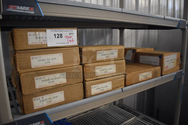 ALL ONE MONEY! Tier Lot of Various BRAND NEW IN BOX! Cambro Clear Poly Drop In Bin Lids - Image 1 of 6